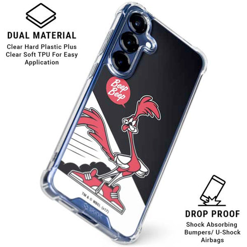 Looney Tunes Retro Road Runner Galaxy S25 Clear Case
